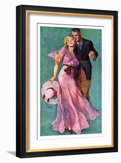 "Out on a Date,"July 14, 1934-John LaGatta-Framed Giclee Print