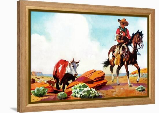 Out on the Range - Jack and Jill, March 1942-Manning de V. Lee-Framed Premier Image Canvas