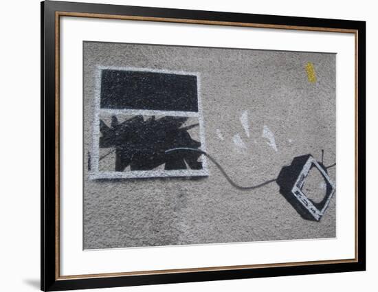 Out the window-Banksy-Framed Giclee Print