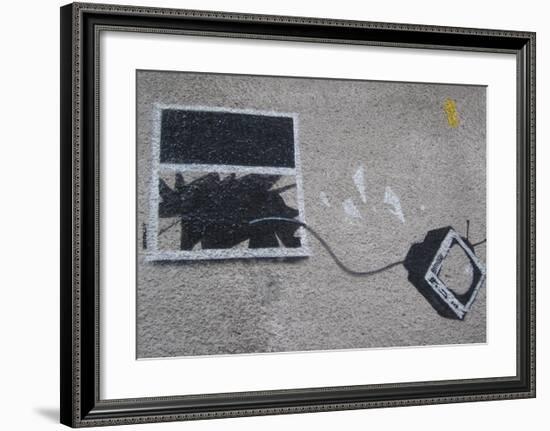 Out the window-Banksy-Framed Giclee Print