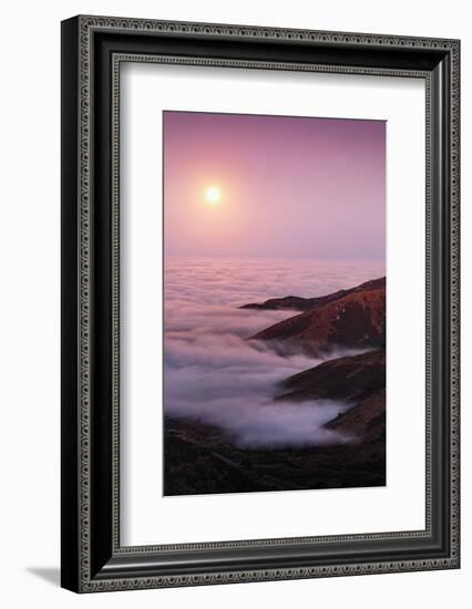 Out There Harvest Moon Light Glow & Pacfic Ocean Fog Marin Headlands-Vincent James-Framed Photographic Print