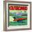 Outboard Apple Label - Chelan, WA-Lantern Press-Framed Art Print