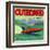 Outboard Apple Label - Chelan, WA-Lantern Press-Framed Art Print