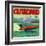 Outboard Apple Label - Chelan, WA-Lantern Press-Framed Art Print