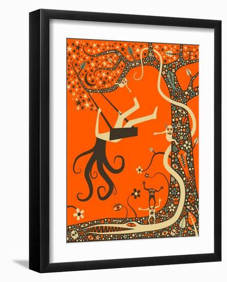 Outcast-Jazzberry Blue-Framed Art Print