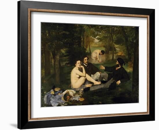 Outdoor Breakfast , 1863-Edouard Manet-Framed Giclee Print