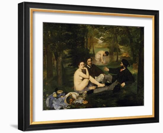 Outdoor Breakfast , 1863-Edouard Manet-Framed Giclee Print