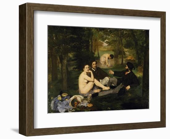 Outdoor Breakfast , 1863-Edouard Manet-Framed Giclee Print