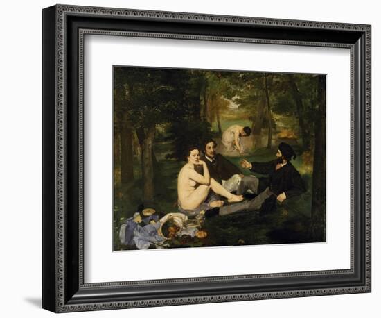 Outdoor Breakfast , 1863-Edouard Manet-Framed Giclee Print