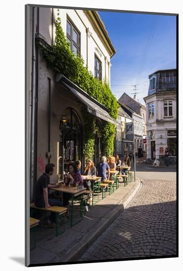 Outdoor Cafe in the Pedestrian Zone in Aarhus, Denmark-Michael Runkel-Mounted Photographic Print