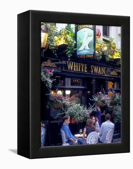 Outdoor Cafe, London, England-Robin Hill-Framed Premier Image Canvas