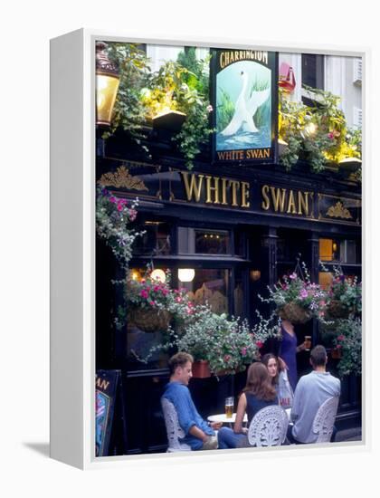 Outdoor Cafe, London, England-Robin Hill-Framed Premier Image Canvas