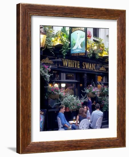 Outdoor Cafe, London, England-Robin Hill-Framed Photographic Print