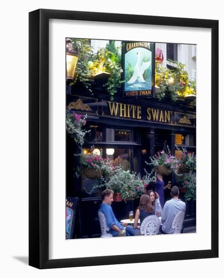 Outdoor Cafe, London, England-Robin Hill-Framed Photographic Print