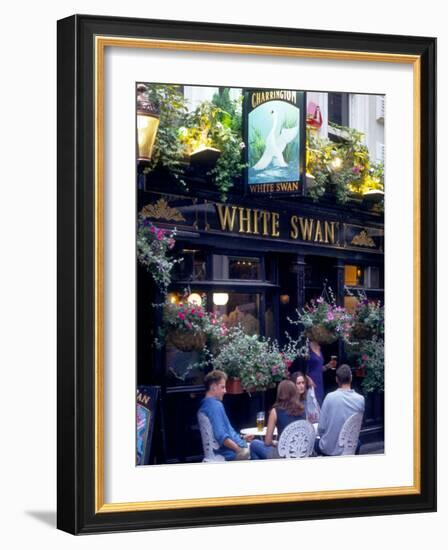 Outdoor Cafe, London, England-Robin Hill-Framed Photographic Print