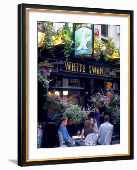 Outdoor Cafe, London, England-Robin Hill-Framed Photographic Print