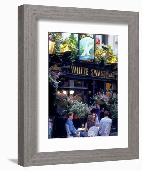 Outdoor Cafe, London, England-Robin Hill-Framed Photographic Print