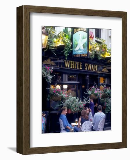 Outdoor Cafe, London, England-Robin Hill-Framed Photographic Print