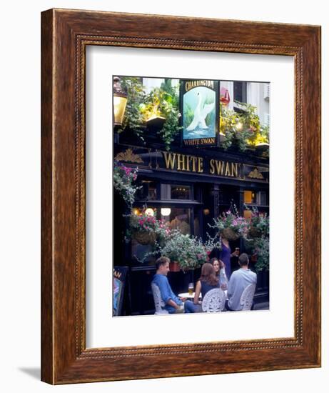 Outdoor Cafe, London, England-Robin Hill-Framed Photographic Print