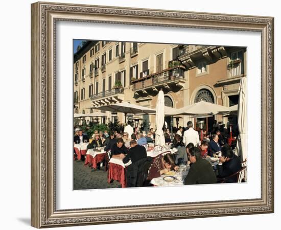 Outdoor Cafe, Piazza Navona, Rome, Lazio, Italy-Sergio Pitamitz-Framed Photographic Print