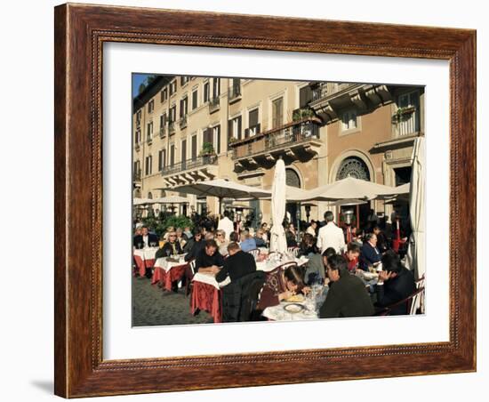 Outdoor Cafe, Piazza Navona, Rome, Lazio, Italy-Sergio Pitamitz-Framed Photographic Print