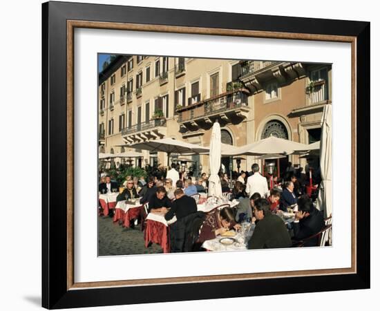 Outdoor Cafe, Piazza Navona, Rome, Lazio, Italy-Sergio Pitamitz-Framed Photographic Print