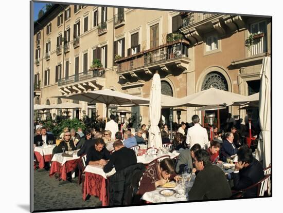 Outdoor Cafe, Piazza Navona, Rome, Lazio, Italy-Sergio Pitamitz-Mounted Photographic Print