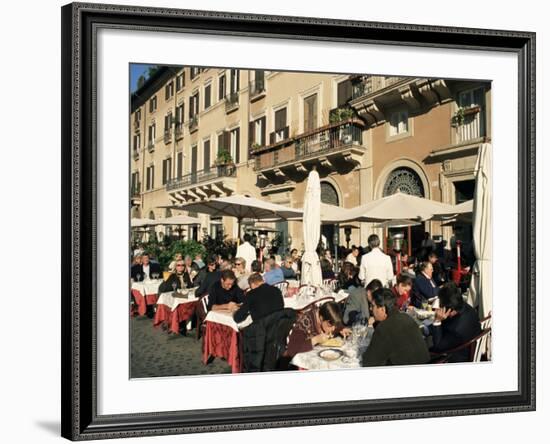 Outdoor Cafe, Piazza Navona, Rome, Lazio, Italy-Sergio Pitamitz-Framed Photographic Print