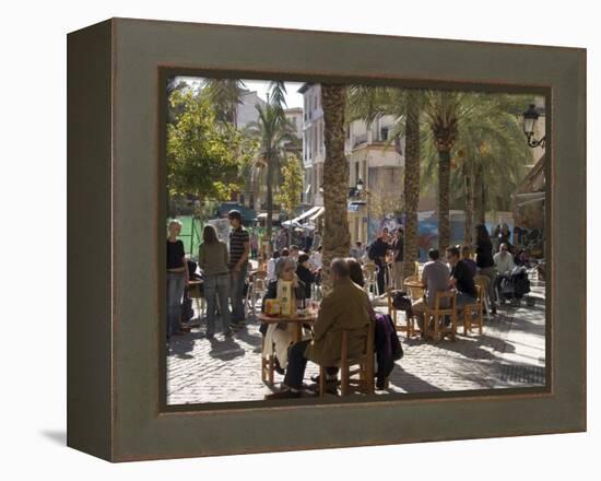 Outdoor Cafe, Plaza Nueva, Granada, Andalucia, Spain-Sheila Terry-Framed Premier Image Canvas