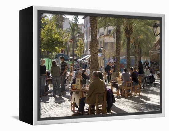 Outdoor Cafe, Plaza Nueva, Granada, Andalucia, Spain-Sheila Terry-Framed Premier Image Canvas