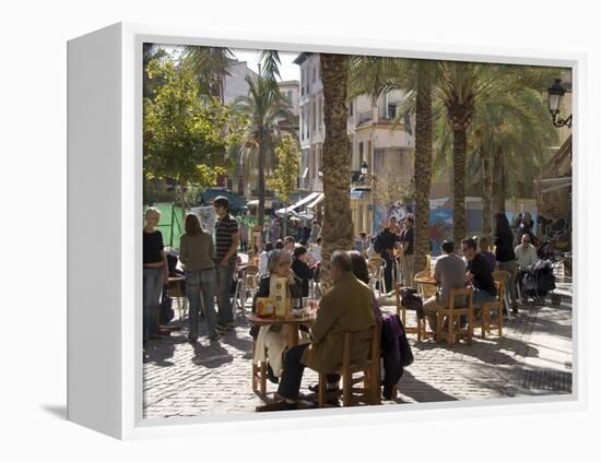 Outdoor Cafe, Plaza Nueva, Granada, Andalucia, Spain-Sheila Terry-Framed Premier Image Canvas