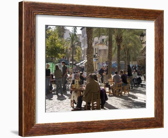 Outdoor Cafe, Plaza Nueva, Granada, Andalucia, Spain-Sheila Terry-Framed Photographic Print