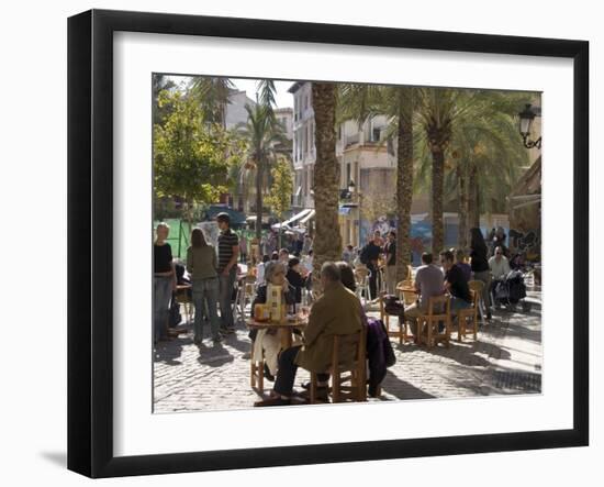 Outdoor Cafe, Plaza Nueva, Granada, Andalucia, Spain-Sheila Terry-Framed Photographic Print