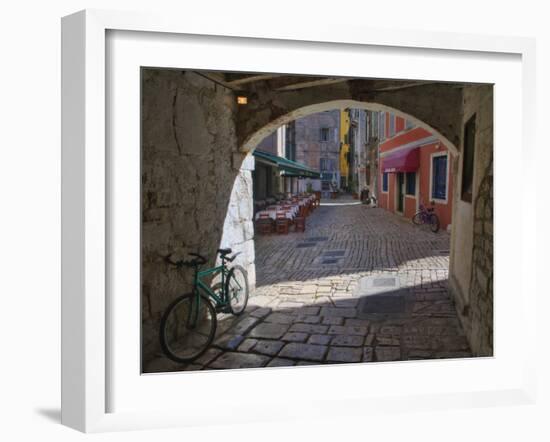 Outdoor Cafe, Rovigno, Croatia-Adam Jones-Framed Photographic Print