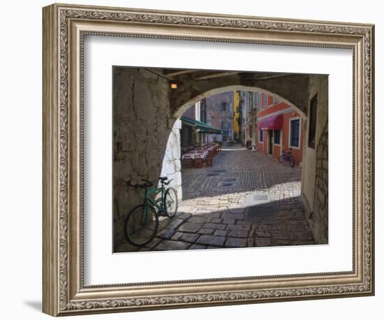 Outdoor Cafe, Rovigno, Croatia-Adam Jones-Framed Premium Photographic Print