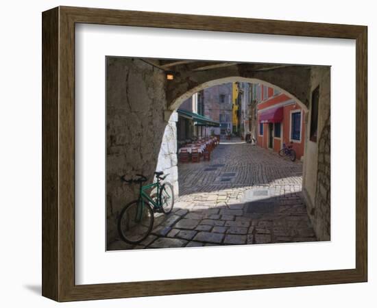 Outdoor Cafe, Rovigno, Croatia-Adam Jones-Framed Photographic Print
