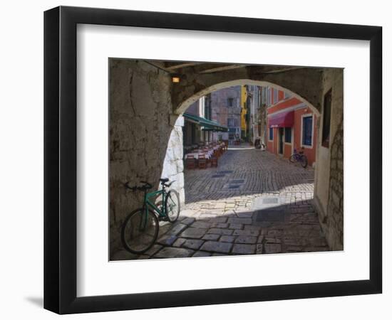 Outdoor Cafe, Rovigno, Croatia-Adam Jones-Framed Photographic Print