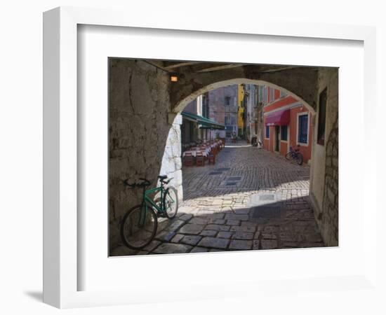 Outdoor Cafe, Rovigno, Croatia-Adam Jones-Framed Photographic Print