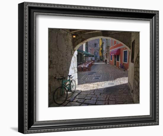 Outdoor Cafe, Rovigno, Croatia-Adam Jones-Framed Photographic Print