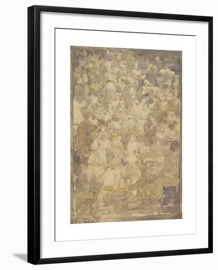 Outdoor Cafe Scene-Maurice Prendergast-Framed Premium Giclee Print