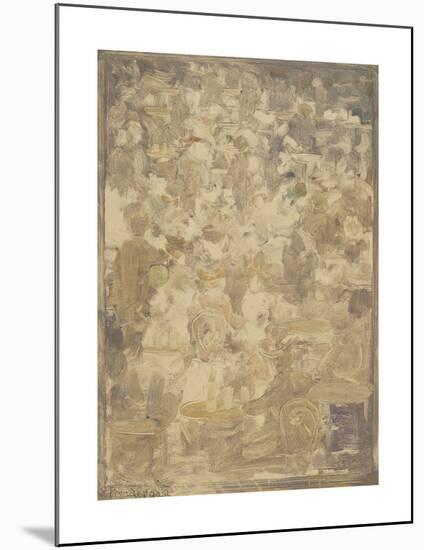 Outdoor Cafe Scene-Maurice Prendergast-Mounted Premium Giclee Print