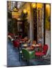 Outdoor Cafe Seating, Chania, Crete, Greece-Darrell Gulin-Mounted Photographic Print
