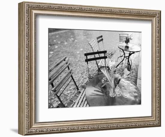 Outdoor Cafe Table, Lucerne, Switzerland-Walter Bibikow-Framed Photographic Print