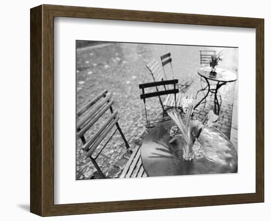 Outdoor Cafe Table, Lucerne, Switzerland-Walter Bibikow-Framed Photographic Print