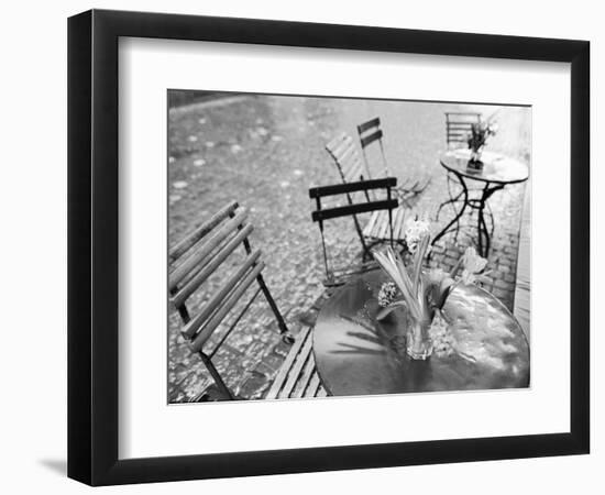 Outdoor Cafe Table, Lucerne, Switzerland-Walter Bibikow-Framed Photographic Print