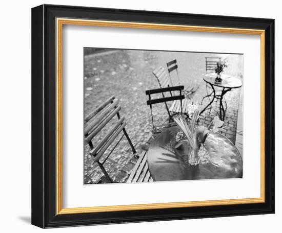 Outdoor Cafe Table, Lucerne, Switzerland-Walter Bibikow-Framed Photographic Print