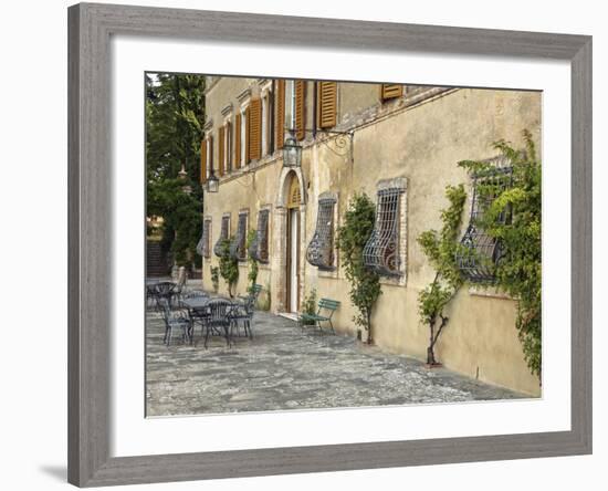 Outdoor Patio, Tuscany, Italy-Adam Jones-Framed Photographic Print