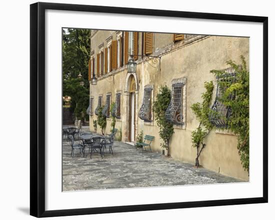 Outdoor Patio, Tuscany, Italy-Adam Jones-Framed Photographic Print