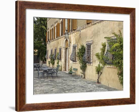 Outdoor Patio, Tuscany, Italy-Adam Jones-Framed Photographic Print