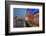 Outdoor Restaurants under Galata Bridge with Yeni Cami or New Mosque at Dusk, Istanbul-Stefano Politi Markovina-Framed Photographic Print